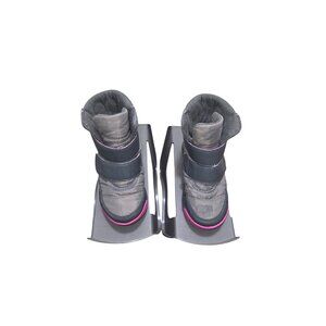 Sorel Girls Cerrelle Winter Boots Size 10 Gray & Pink Waterproof Insulated